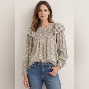 🆕 NWT Maje Floral Print Bateau Neckline Blouse Designer Boho Hippie Lux $223